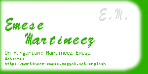 emese martinecz business card